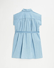 Denim maternity dress Light blue color Natalys