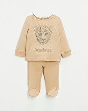 2-piece cotton pajamas Camel color  Natalys