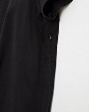 Black lace-finish t-shirt Black color  Natalys