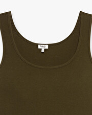 Khaki tank top Khaki color  Natalys