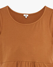 Gathered dress Camel color  Natalys