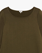 Khaki fleece straight dress Khaki color  Natalys