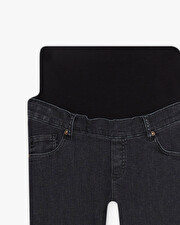High-waisted slim maternity jeans Black denim  Natalys