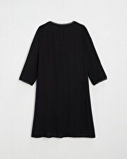 Black viscose dress for maternity and breastfeeding Black color  Natalys