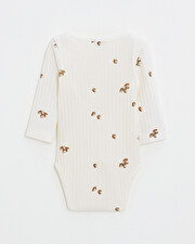 Long-sleeved crossover bodysuit Autumn print  Natalys