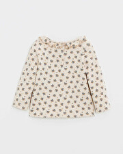 Long sleeve t-shirt Gold button print  Natalys