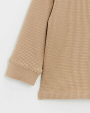 Embroidered long-sleeved t-shirt Caramel color  Natalys