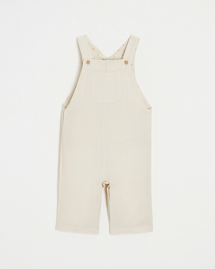 cotton gauze overalls Beige color  Natalys