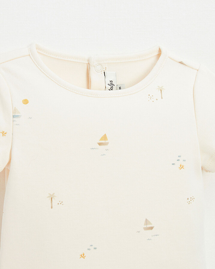 Short sleeve bodysuit Marine print  Natalys