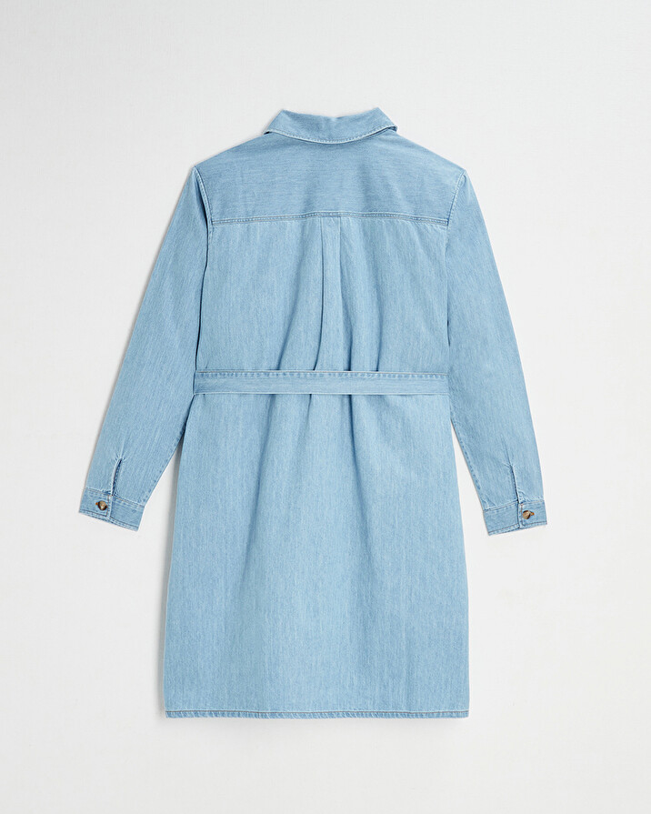 Denim maternity dress Light blue color  Natalys
