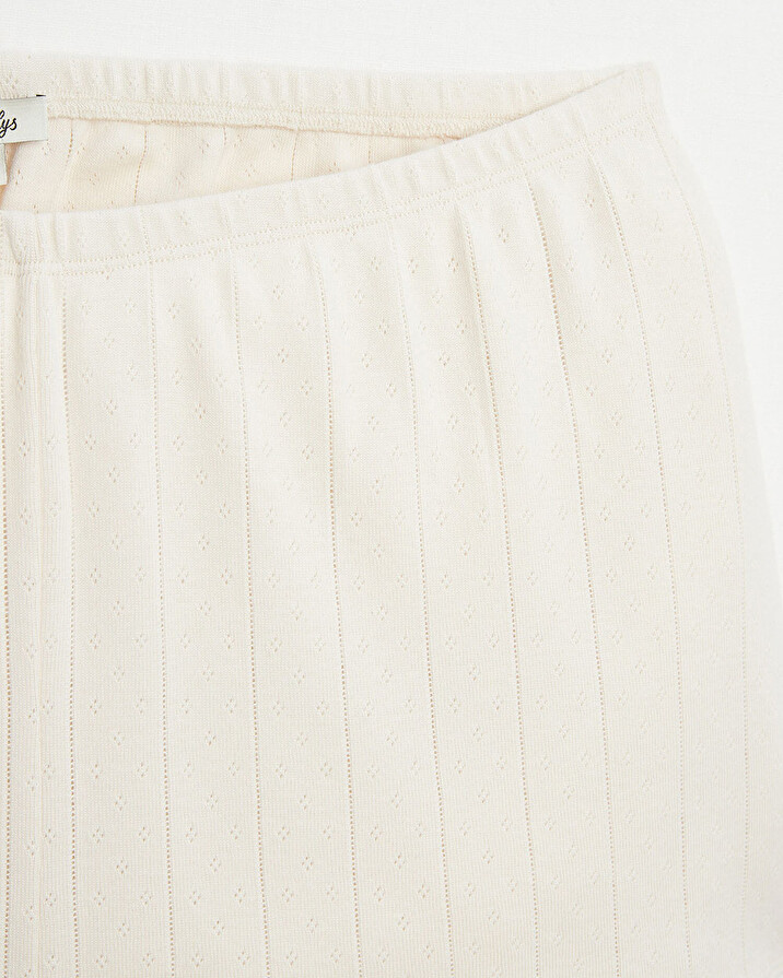Fancy ribbed shorts Ecru color Natalys