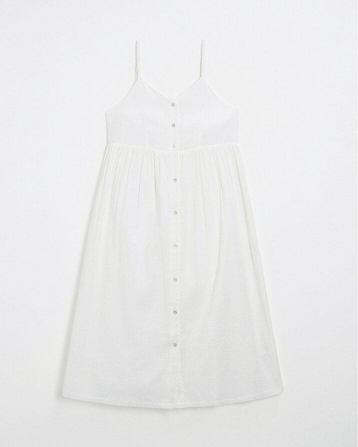 Crepe dress Ecru color  Natalys