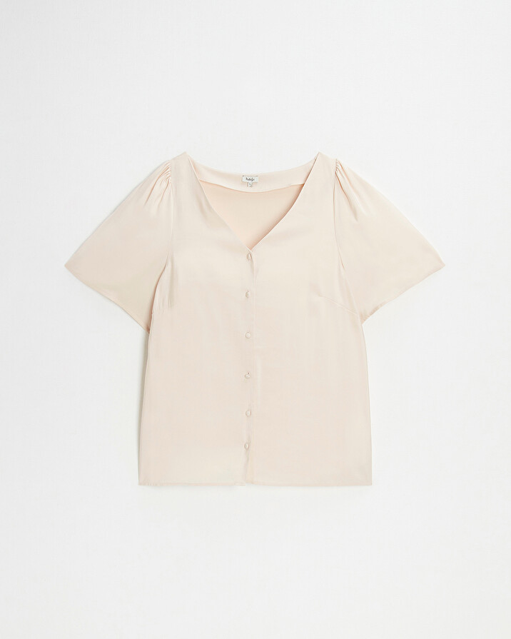 Short sleeve blouse Pale pink color  Natalys