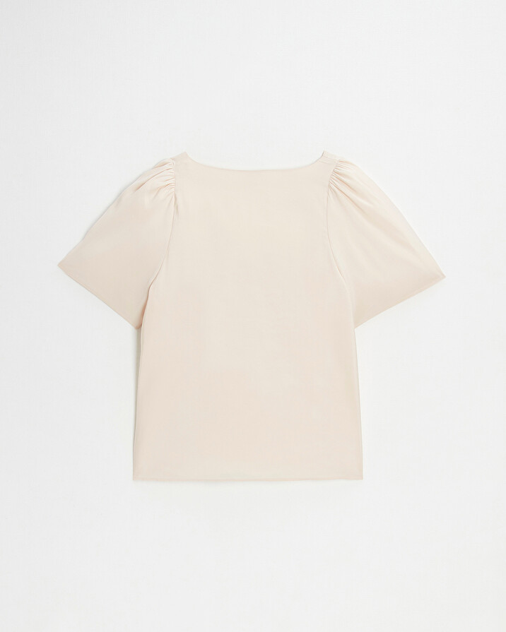 Short sleeve blouse Pale pink color  Natalys
