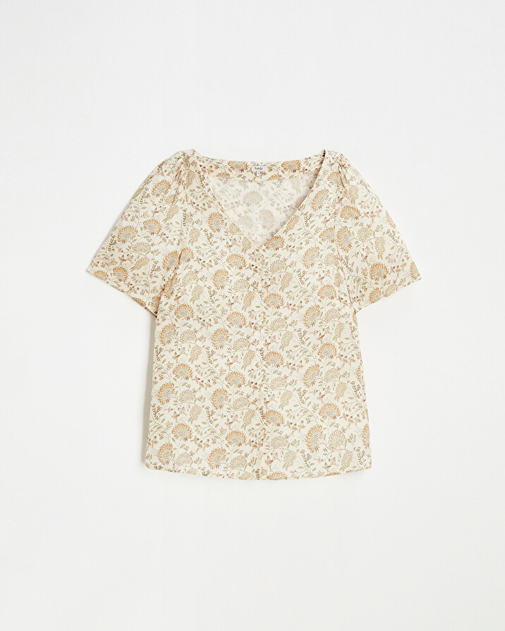 Crepe blouses Indian flower print Natalys