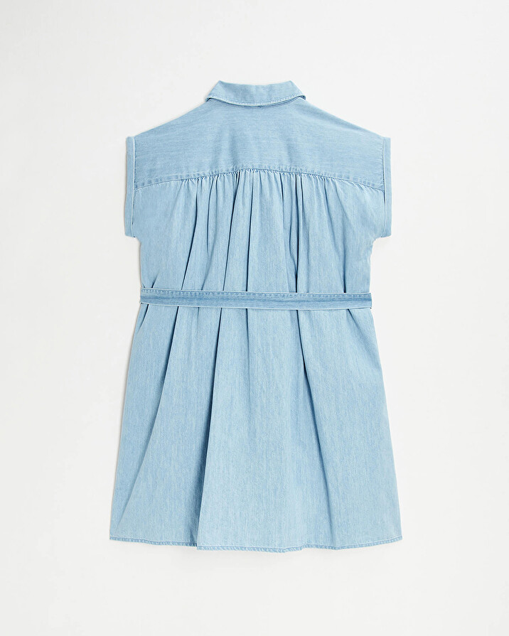 Denim maternity dress Light blue color Natalys