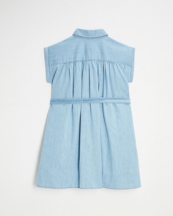 Denim maternity dress Light blue color Natalys