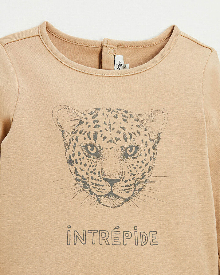 2-piece cotton pajamas Camel color  Natalys