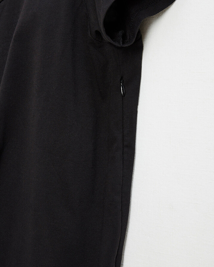 Black lace-finish t-shirt Black color  Natalys