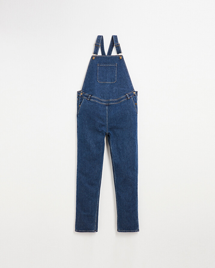 Mom-to-be denim overalls Blue denim Natalys