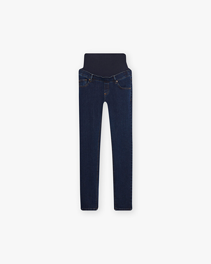 High-waisted slim maternity jeans Blue denim  Natalys