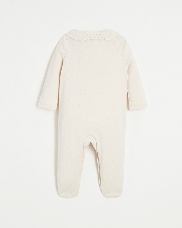 Openwork cotton sleepsuit Light pink color  Natalys
