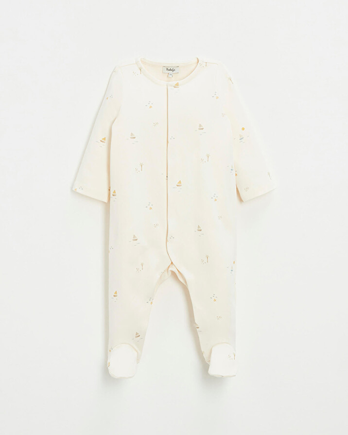 Cotton sleepsuit Marine print  Natalys