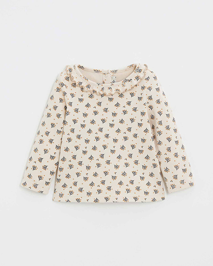 Long sleeve t-shirt Gold button print  Natalys