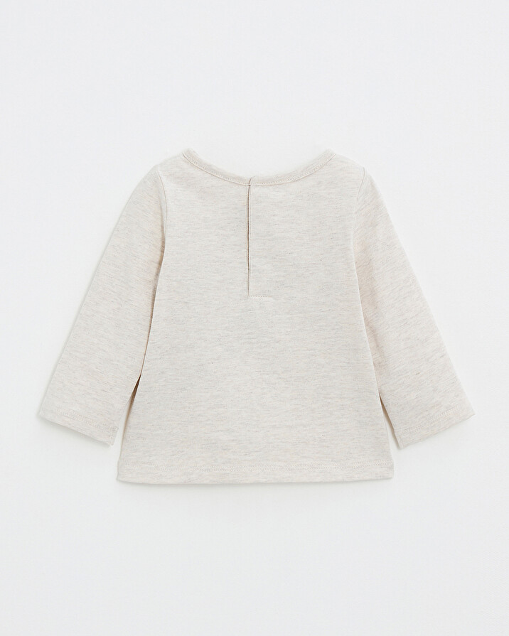 Animated long-sleeved t-shirt Heather beige color  Natalys
