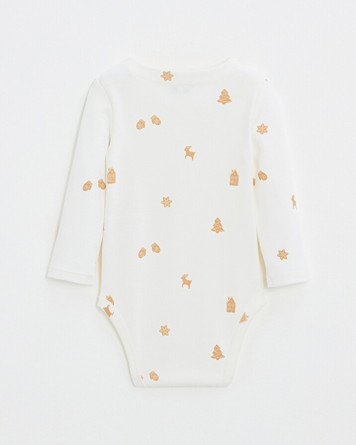 Printed long-sleeved bodysuit Cookie print Natalys