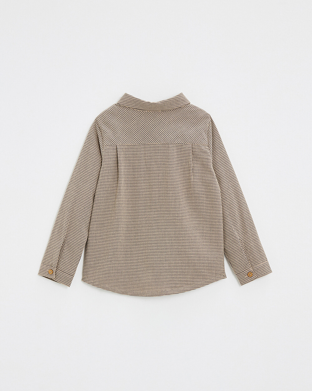 Gingham shirt Anthracite grey/beige color  Natalys