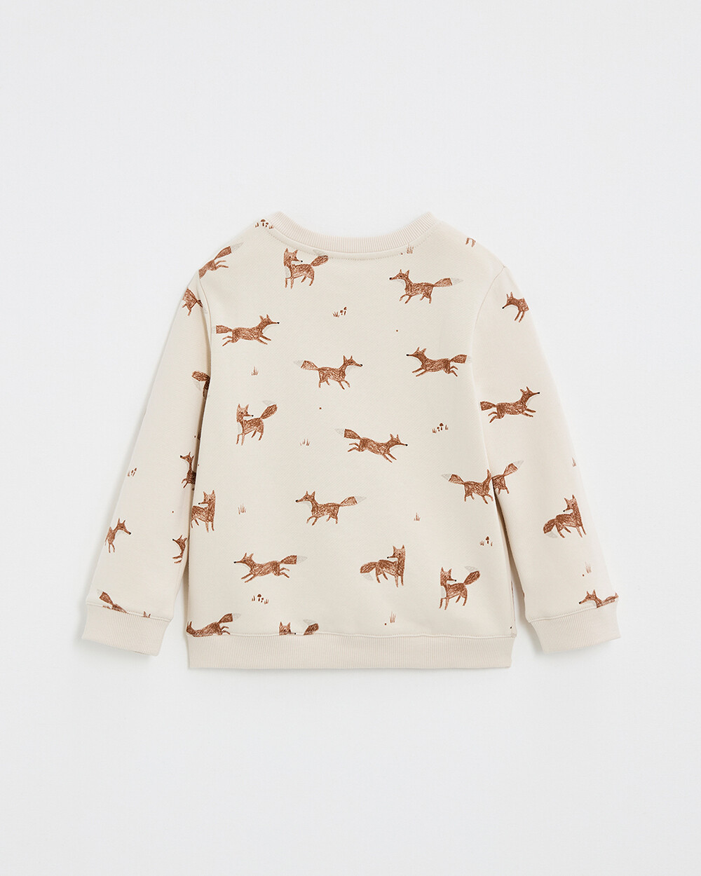 Printed fleece sweatshirt Fox print  Natalys