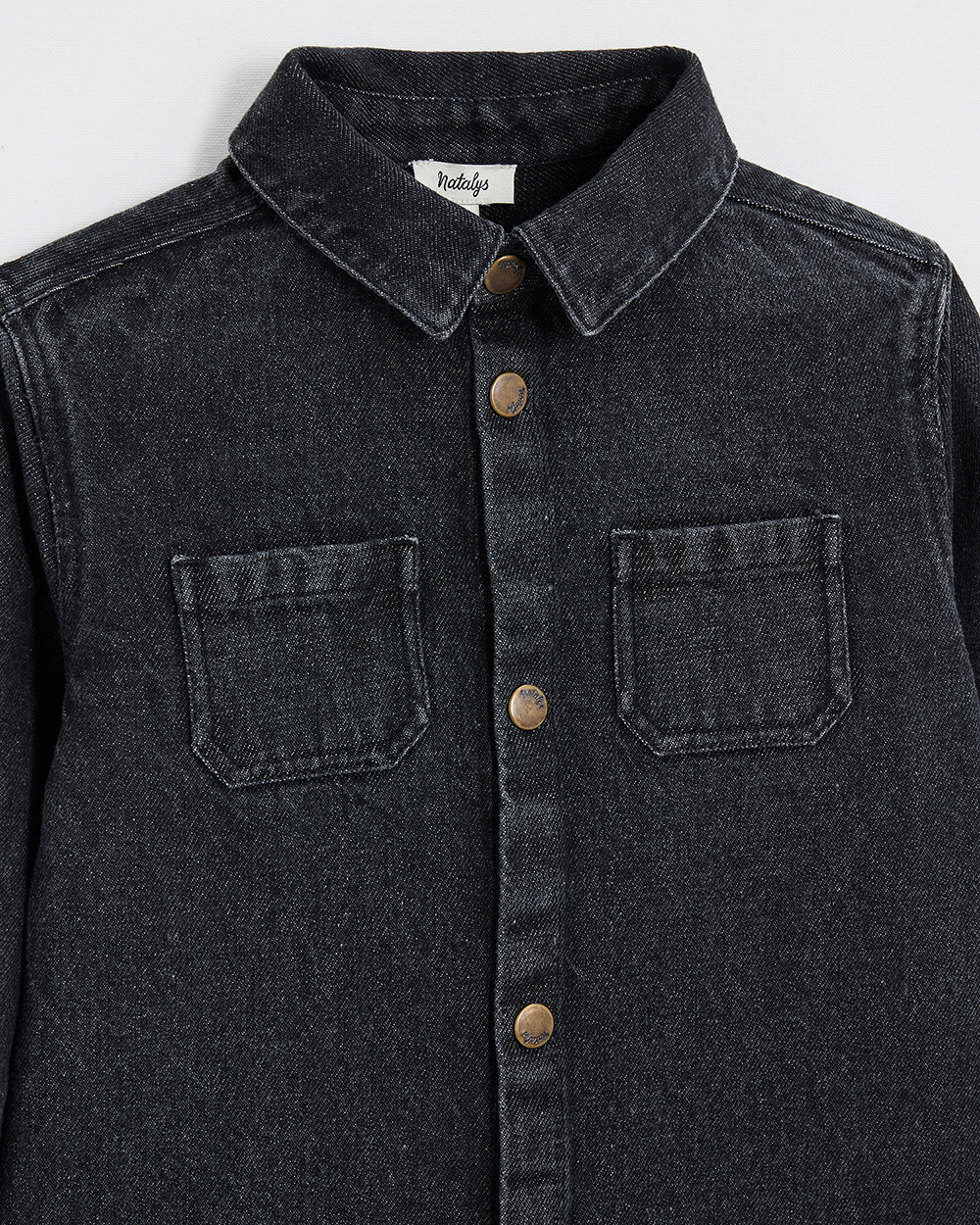 Denim shirt Charcoal gray color  Natalys
