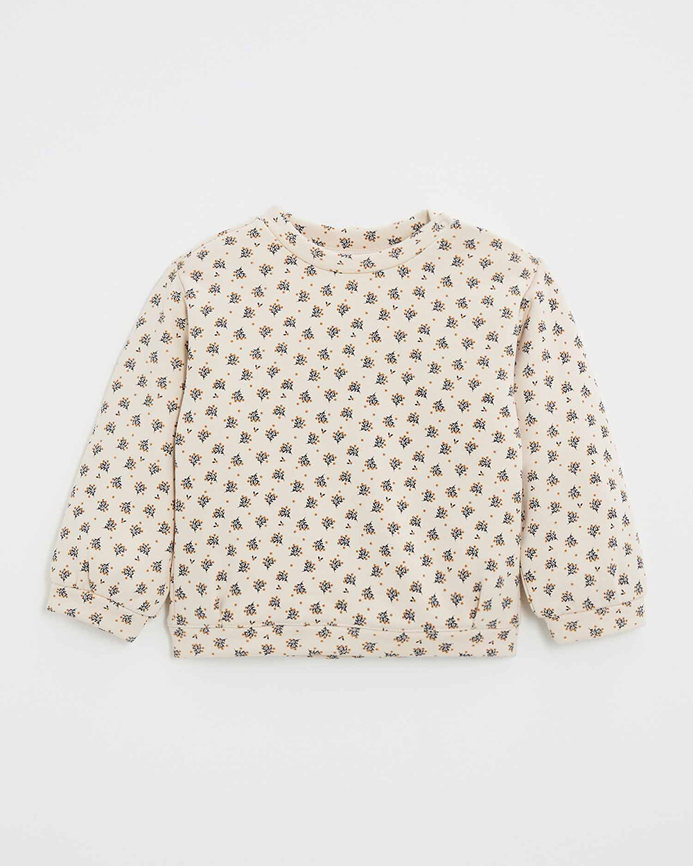 Printed fleece sweatshirt Gold button print  Natalys