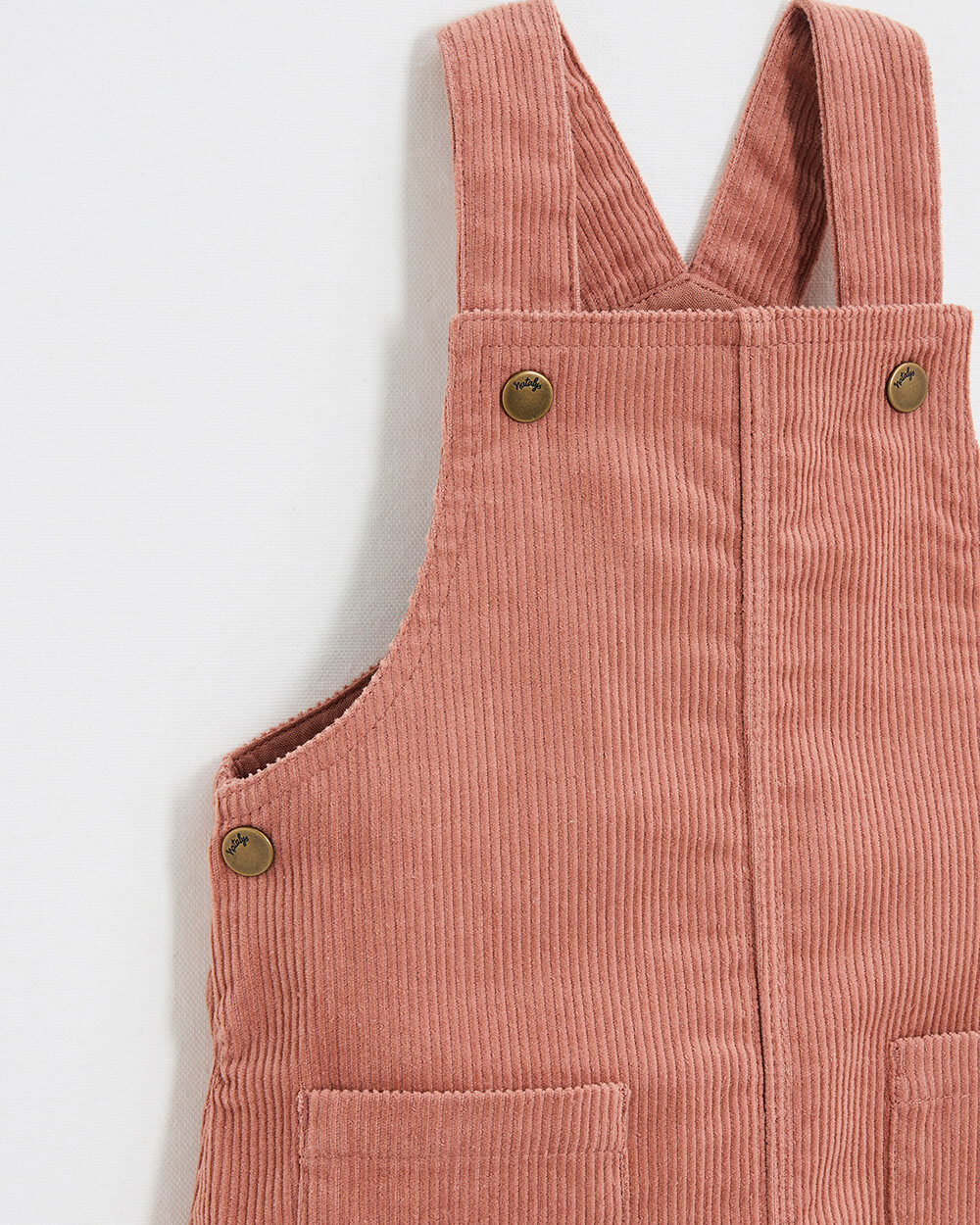 Velvet overall dress Begonia pink colors Natalys