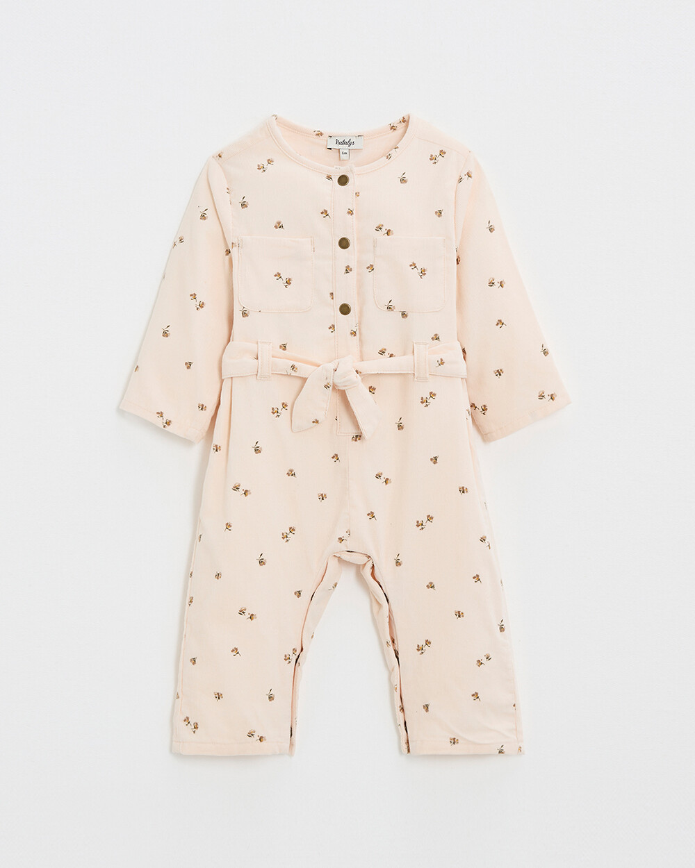 Long printed jumpsuit Semi-flower print Natalys
