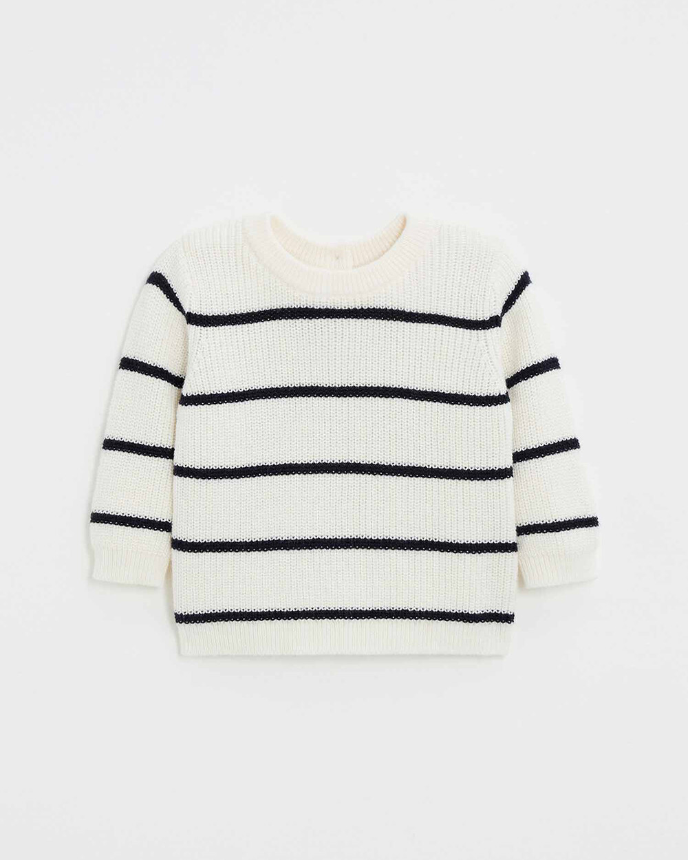 Striped knit sweater Ecru color  Natalys