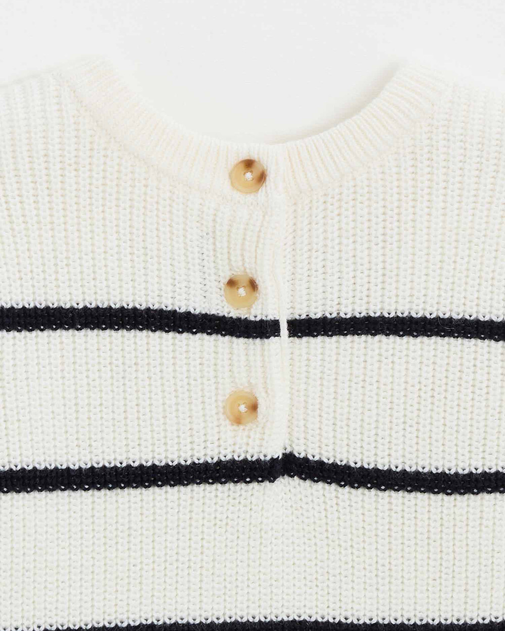 Striped knit sweater Ecru color  Natalys