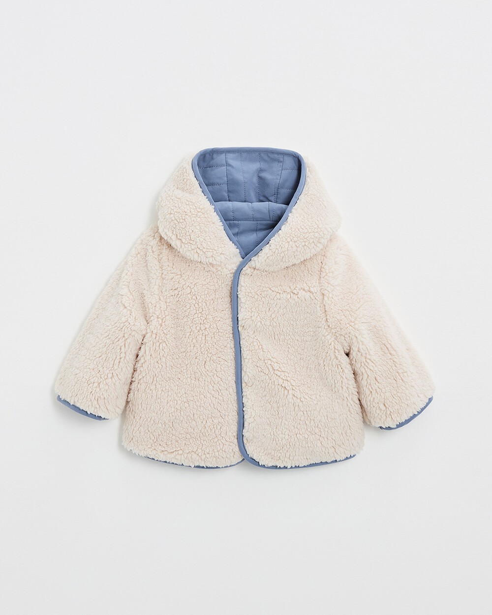 Reversible water-repellent coat Night blue color  Natalys