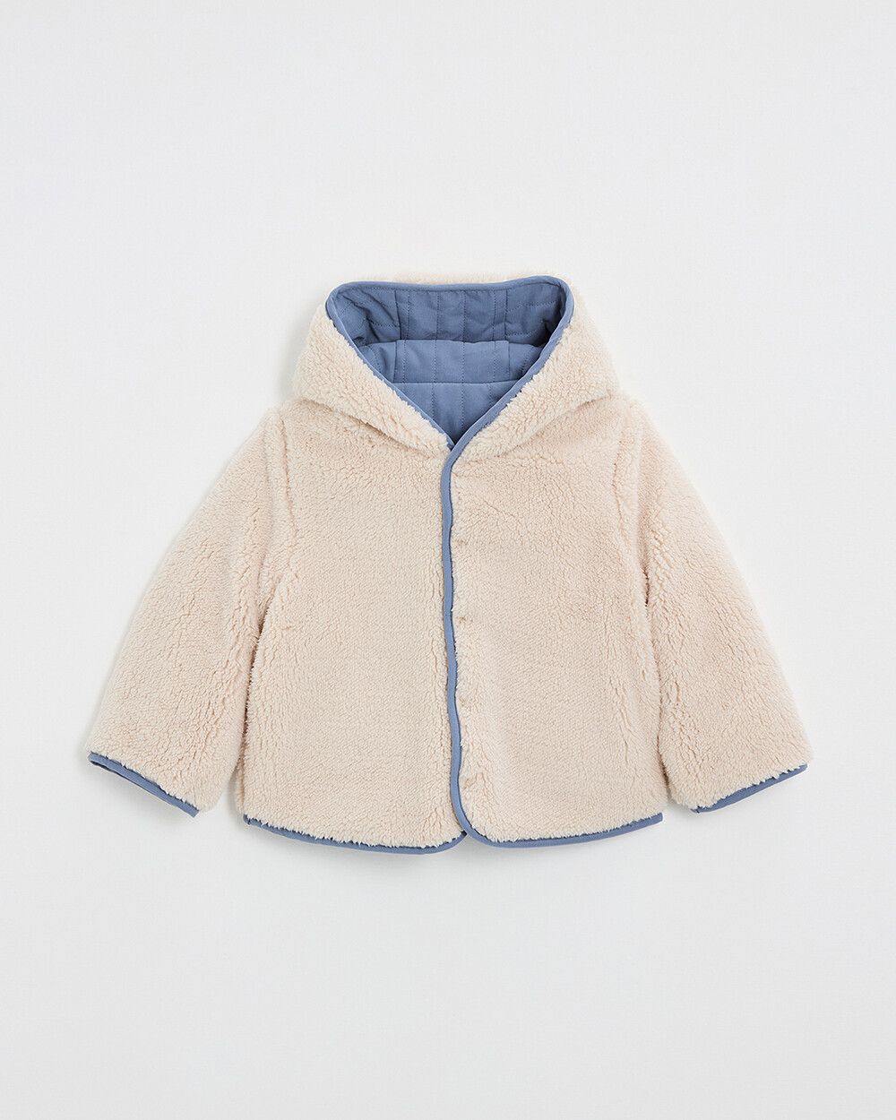 Reversible water-repellent coat Night blue color  Natalys