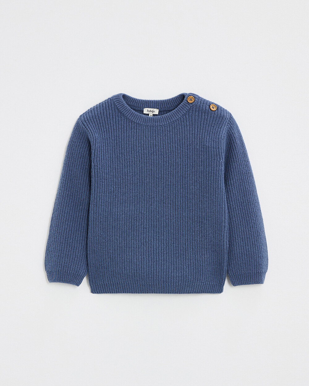 Fancy knit sweater Night blue color  Natalys
