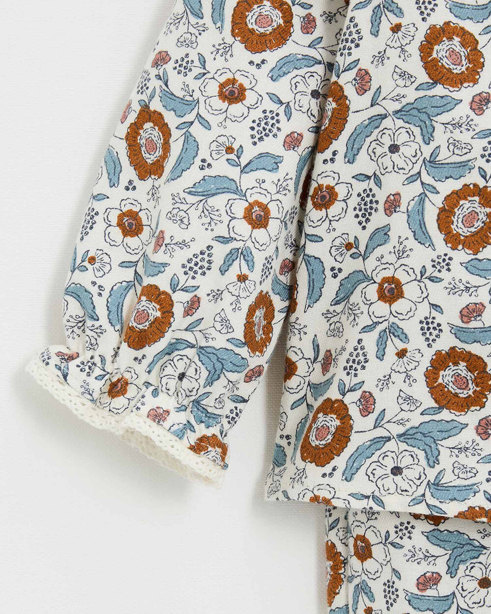 Two-piece printed pajamas Folk flower print  Natalys