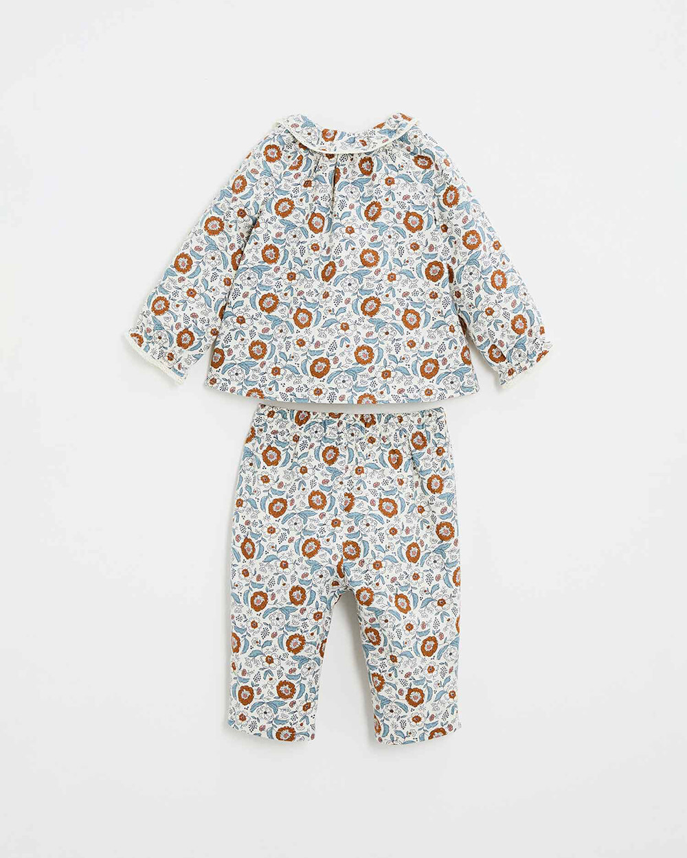 Two-piece printed pajamas Folk flower print  Natalys