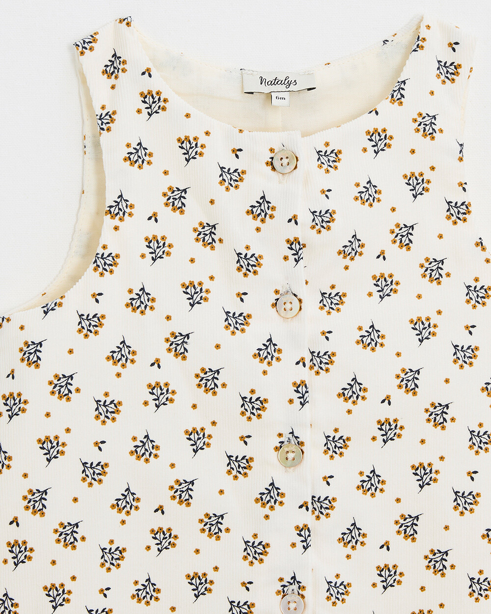 Corduroy jumpsuit Gold button print Natalys