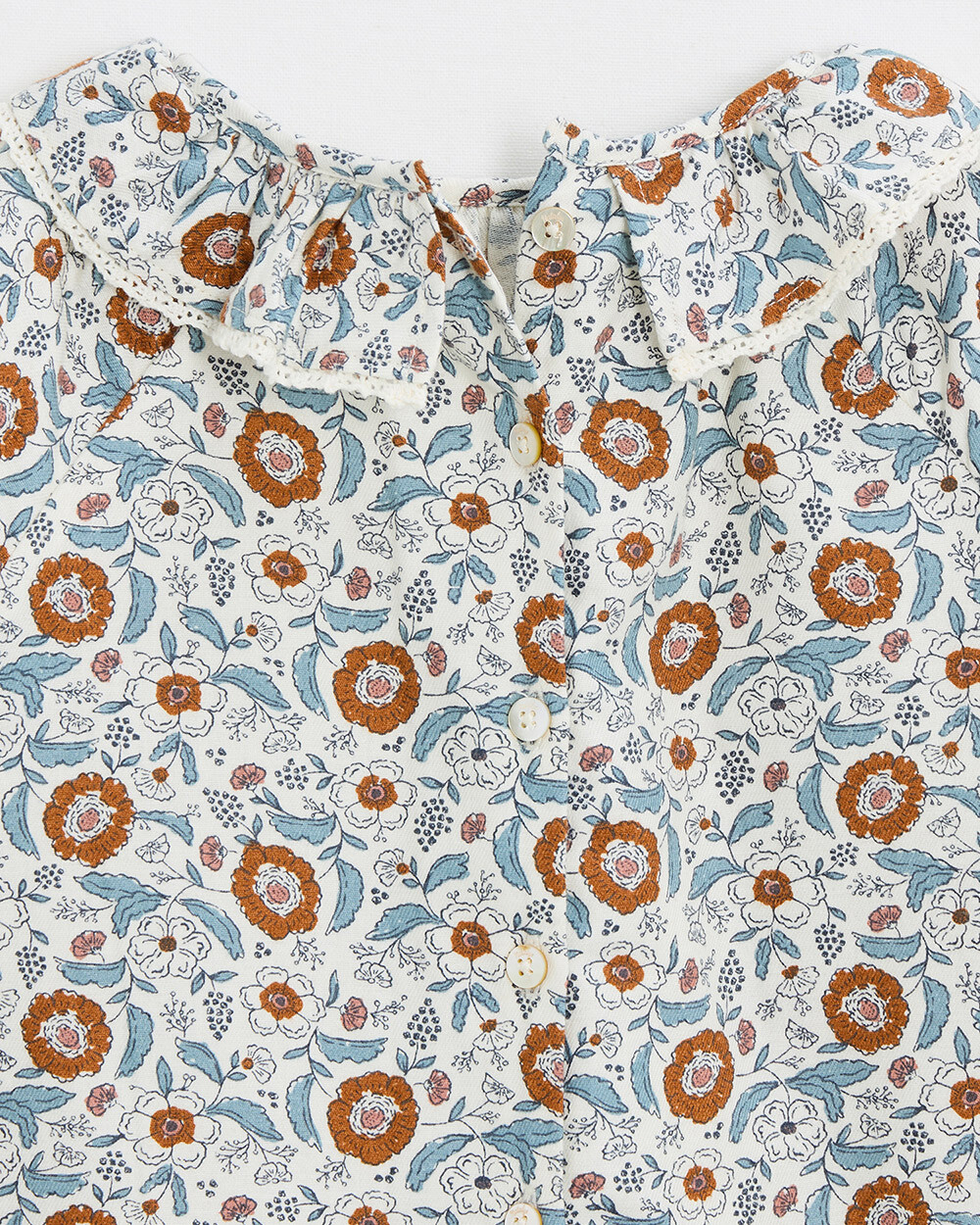 Long sleeve printed dress Folk flower print  Natalys