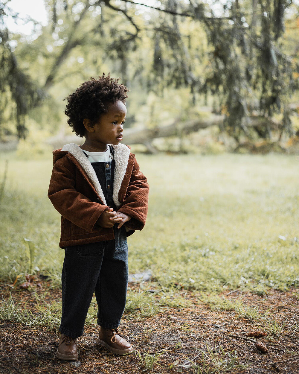 Corduroy coat Brick color  Natalys