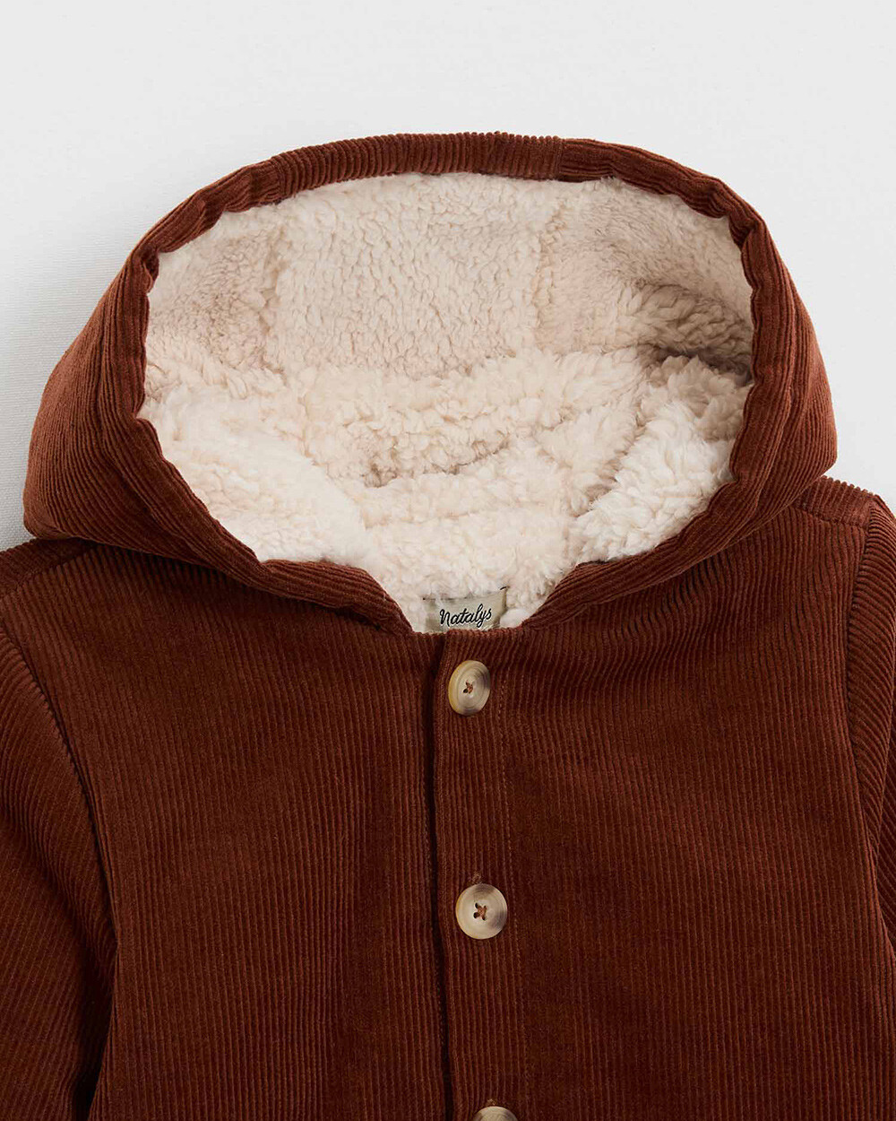 Corduroy coat Brick color  Natalys