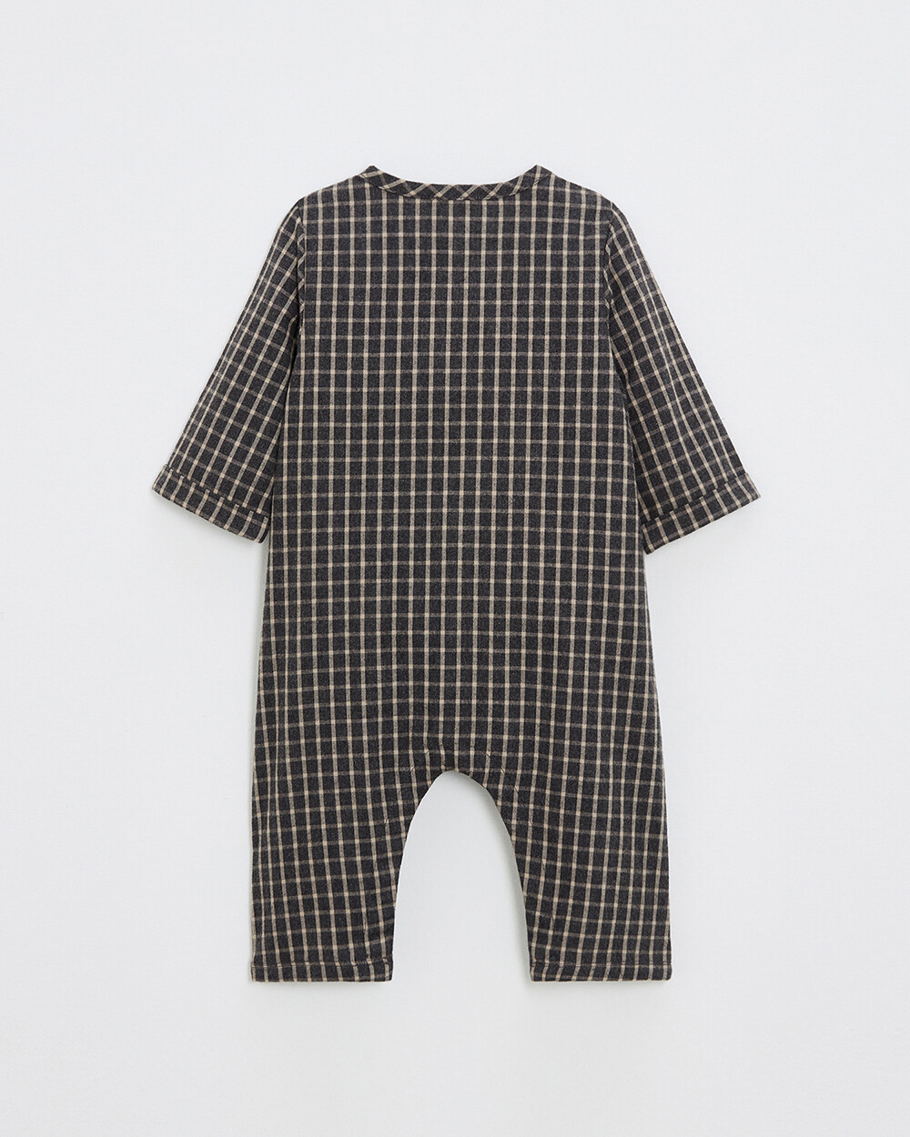 One-piece flannel pajamas Heather anthracite gray color  Natalys