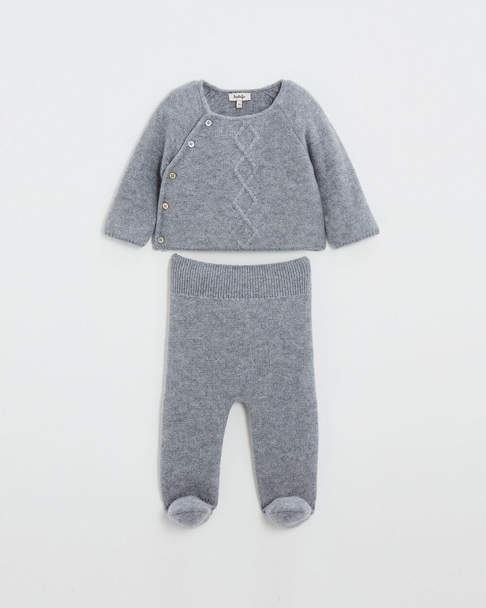 Merino wool set Grey color  Natalys