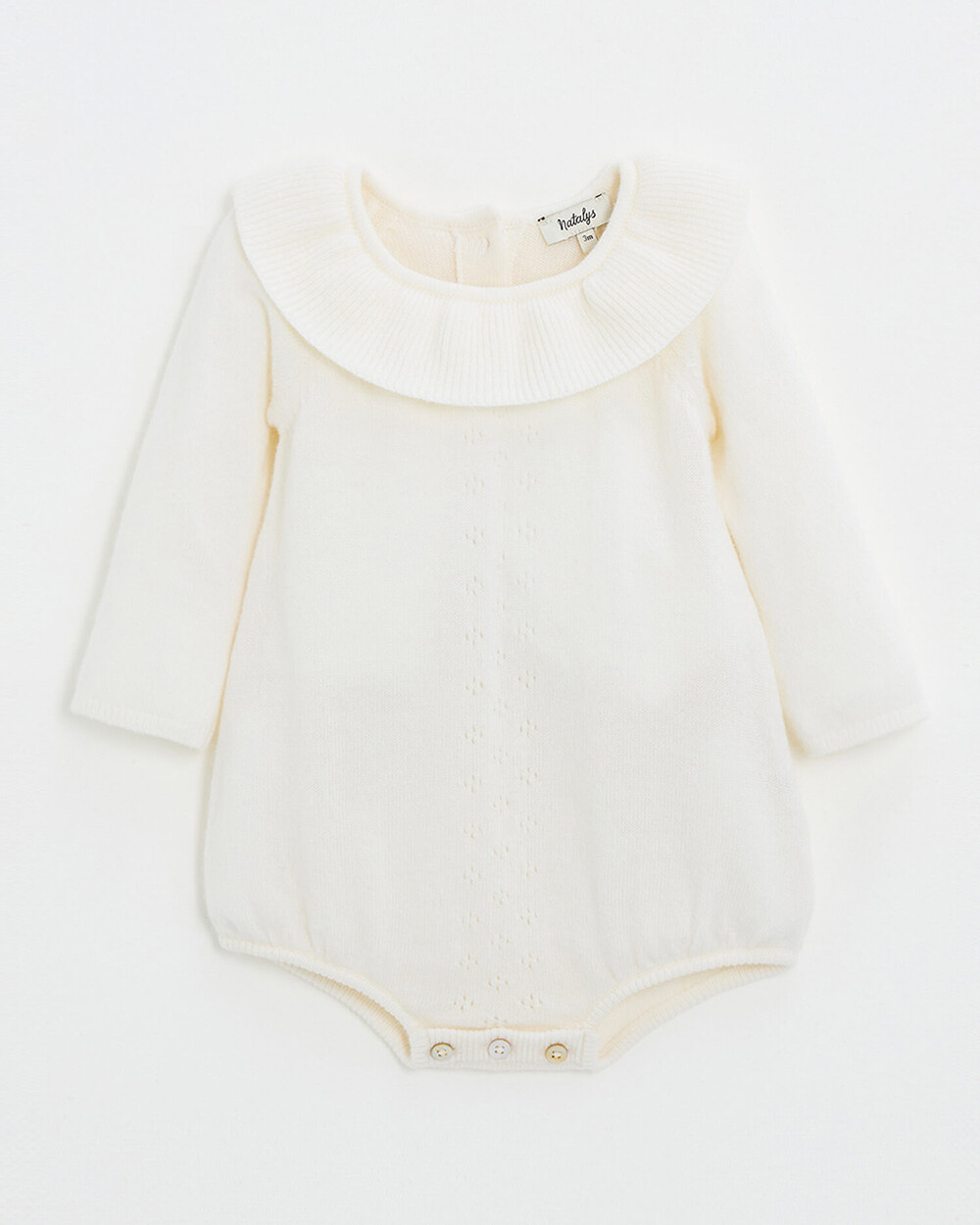 Merino wool romper Ecru color  Natalys